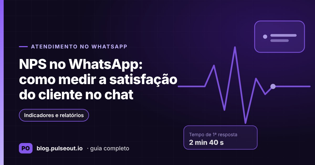 Capa do artigo NPS no WhatsApp: como medir a satisfação do cliente no chat