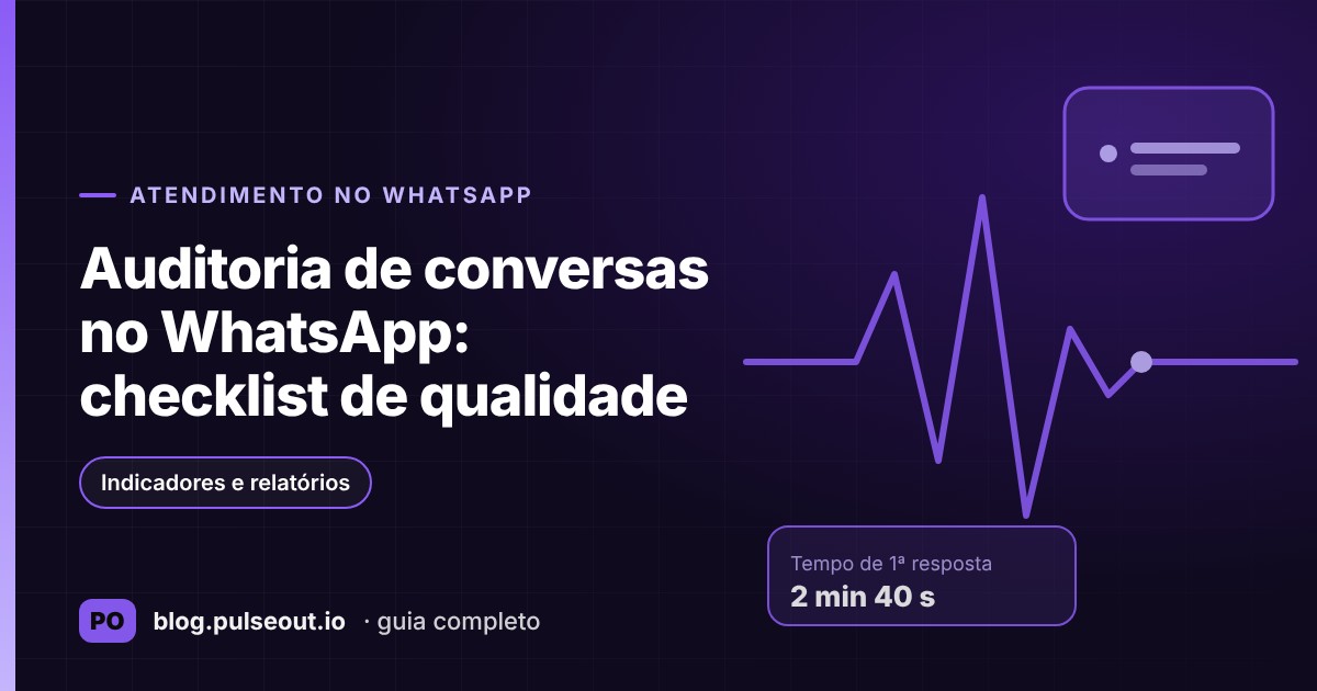 Capa do artigo Auditoria de conversas no WhatsApp: checklist de qualidade